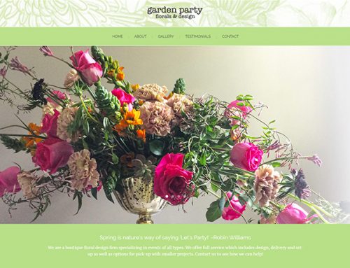 New Web Design for Garden Party Design!