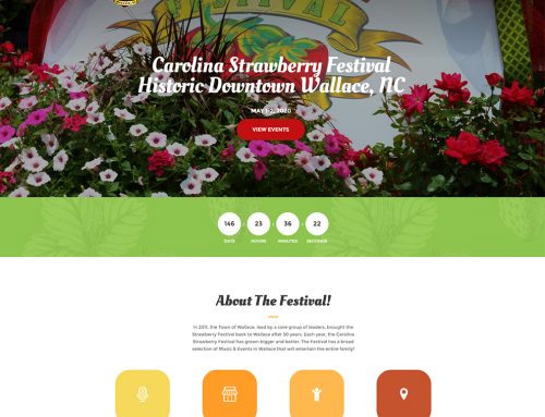 Website Design For Strawberry Festival!