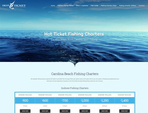 New Web Design for Hot Ticket Fishing Charters!