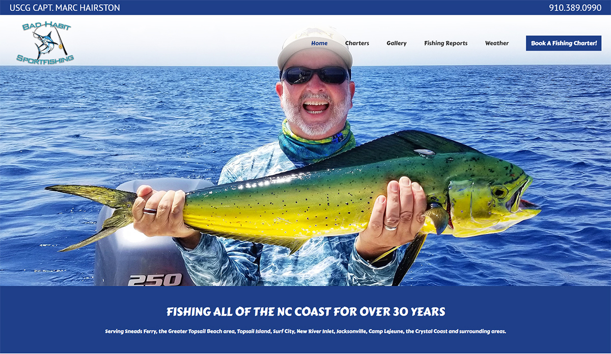 Charter Fishing Web Design! - Impact Media Solutions