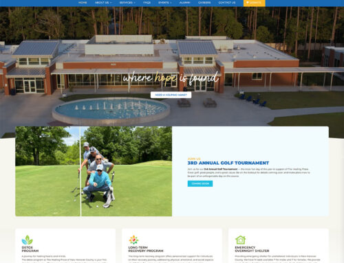 Website Design for The Healing Place of Wilmington